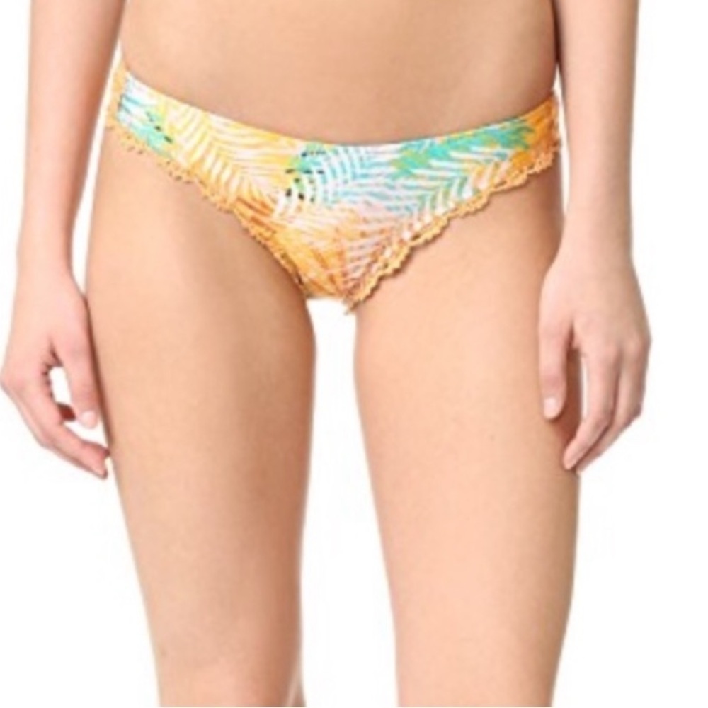 Somedays Lovin Rhapi palm crotchet trim bikini bottoms